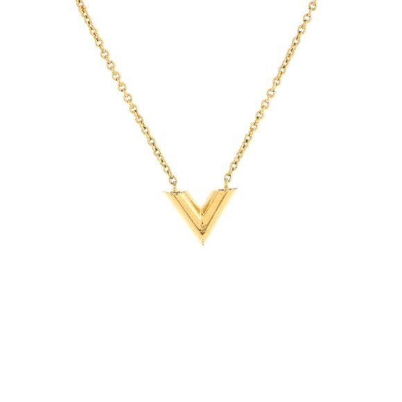 Louis Vuitton Essential V Necklace Metal Gold - Picture 3 of 5